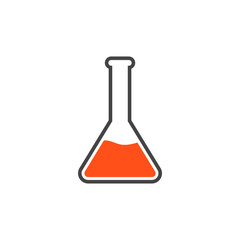 Flask science lab graphic design template