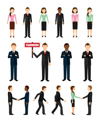 Businesspeople icon set vector design