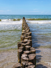 breakwater in the baltic sea