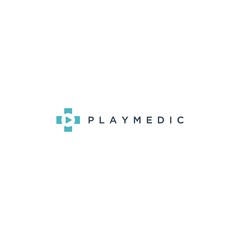 medical design logo, or play button with a plus sign