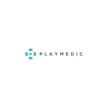 medical design logo, or play button with a plus sign