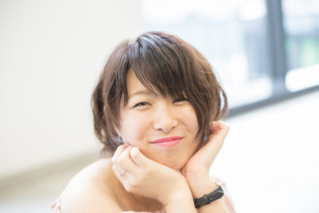 Berry cute Japanese young woman.