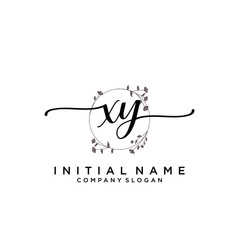 XY Beauty vector initial logo, handwriting logo.