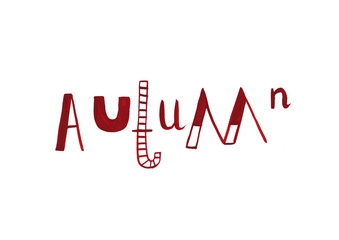 autumn, red, letters, read, inscription