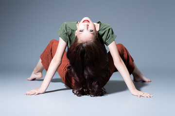 woman dancing in studio