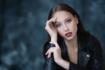 elegant brunette lady