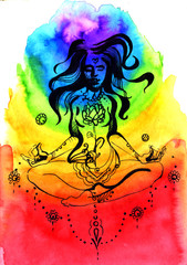Watercolor meditation