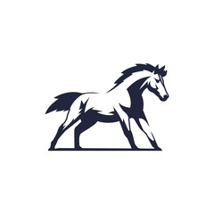 king horse mascot logo vector 