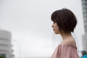 Berry cute Japanese young woman.