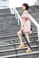Obraz premium Berry cute Japanese young woman.