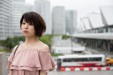 Obraz premium Berry cute Japanese young woman.