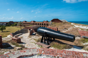 Cannon at Fort Jefferson, Dry Tortugas National Park, Florida, USA