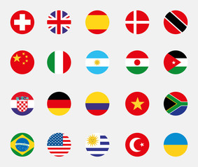 Isolated flag icon set vector design