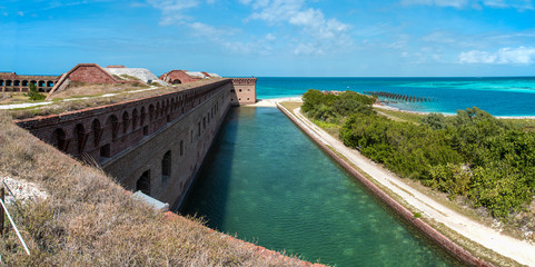 Panorama from Fort Jefferson at Dry Tortugas National Park, Florida