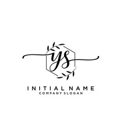 YS Beauty vector initial logo, handwriting logo.