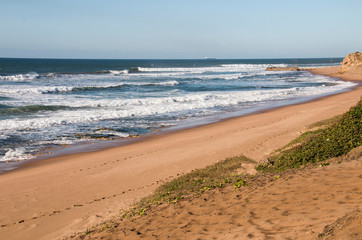 Footprints on an Isolated Beach