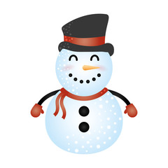 merry christmas cute snowman character