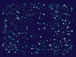 Colorful confetti stars falling.
