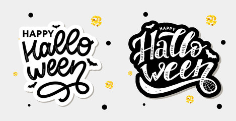 Happy Halloween Text Banner, Vector lettering calligraphy © 1emonkey