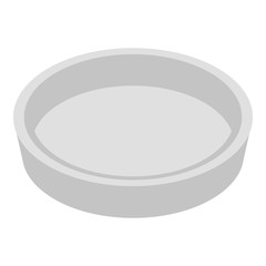 Empty food plate icon. Isometric of empty food plate vector icon for web design isolated on white background