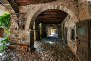 Old historic village of Cornello dei Tasso in the brembana valley Bergamo north Italy