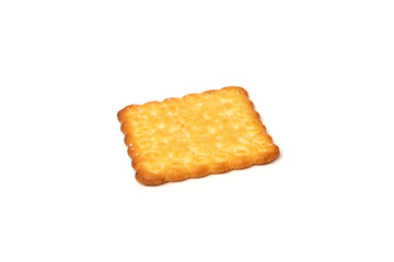 Cracker with sesame isolated on white background.