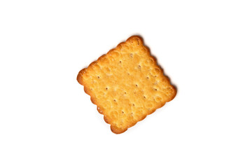 Cracker with sesame isolated on white background.