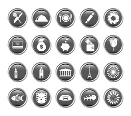 Variety icon set pack vector design
