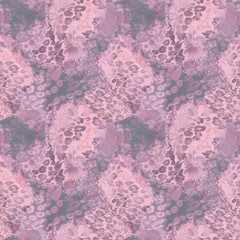 Acrylic Seamless Pattern with Fur Effect. Acrylic Background. Hand Painted Abstract Illustration.