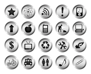 Variety icon set pack vector design