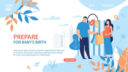 Shopping on Baby Shop Sale Flat Vector Website