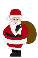 Santa Claus isolated on white background