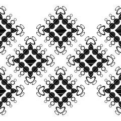 Fototapeta premium Ethnic boho seamless pattern. Lace. Embroidery on fabric. Patchwork texture. Weaving. Traditional ornament. Tribal pattern. Folk motif. Vector illustration for web design or print.