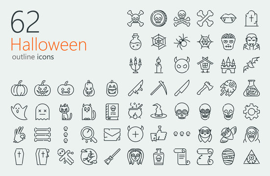 Halloween outline iconset