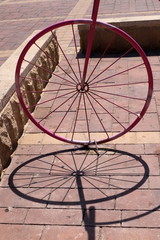 Wheel - a disk that rotates freely on the axis, allowing the body placed on it to roll