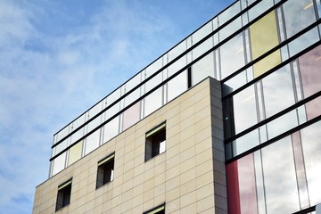 Fototapeta premium The windows of a modern building for offices. Business buildings architecture.