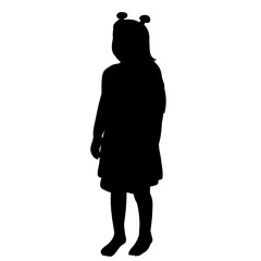 children on a white background, little girl in a dress