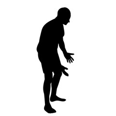 vector, isolated, silhouette guy, man