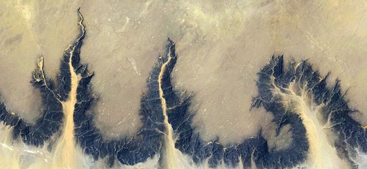 Stone aerial roots, allegory, abstract photography of the deserts of Africa from the air,aerial...
