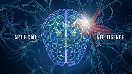 Machine learning , artificial intelligence, ai, deep learning blockchain neural network concept.