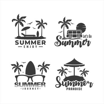 Summer Logo Vector Set Collection