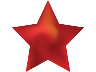 Colored background in the form of pentagram.