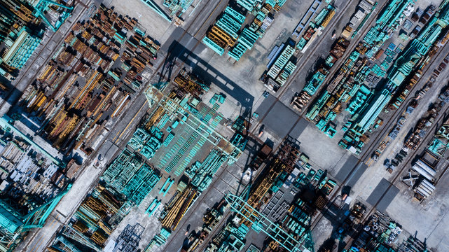 製鉄所　ドローン写真