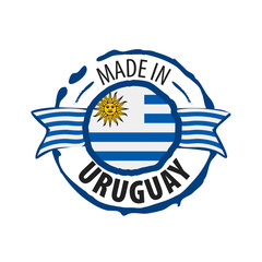 Uruguay flag, vector illustration on a white background.