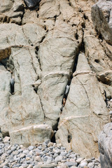 Rocks on Avlaki beach on Cretan sea
