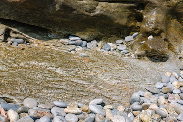 Surf on Avlaki beach on Cretan sea