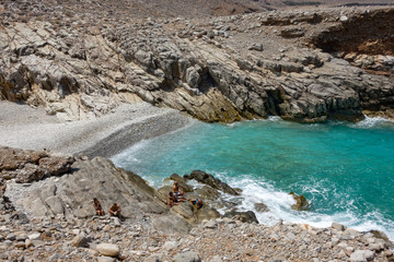 Obraz premium Avlaki beach on Cretan sea