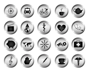 Variety icon set pack vector design