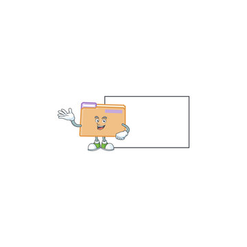 With board folder for saving a file document