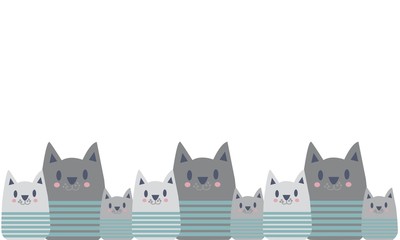 Obraz premium Gatos en línea 1.
